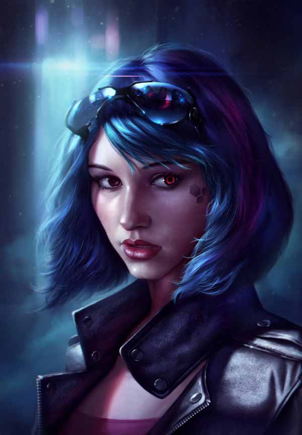 64 Badass Cyberpunk Girl Concept Art & Female Character Designs