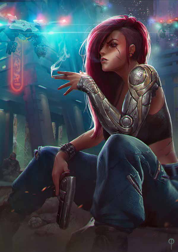 64 Badass Cyberpunk Girl Concept Art And Female Character Designs 5901