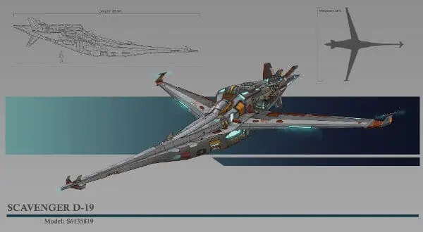 Scavenger Spaceship Design By Dennis Van Kessel