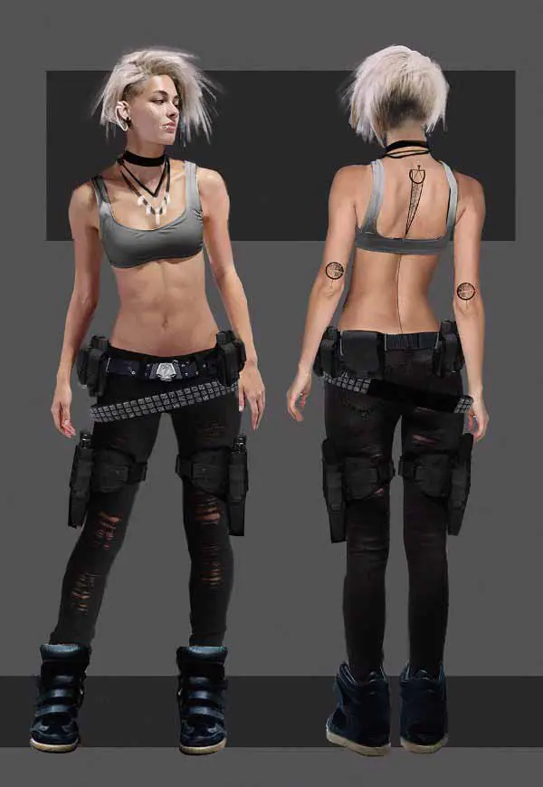 Cyberpunk Girl Design By Fabio Cacciola