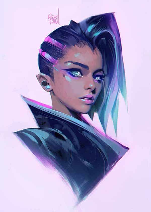 Cyberpunk Chick By Ross Tran