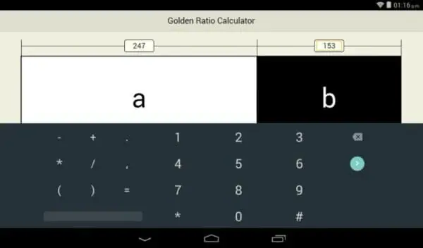 Golden Ratio Calculator