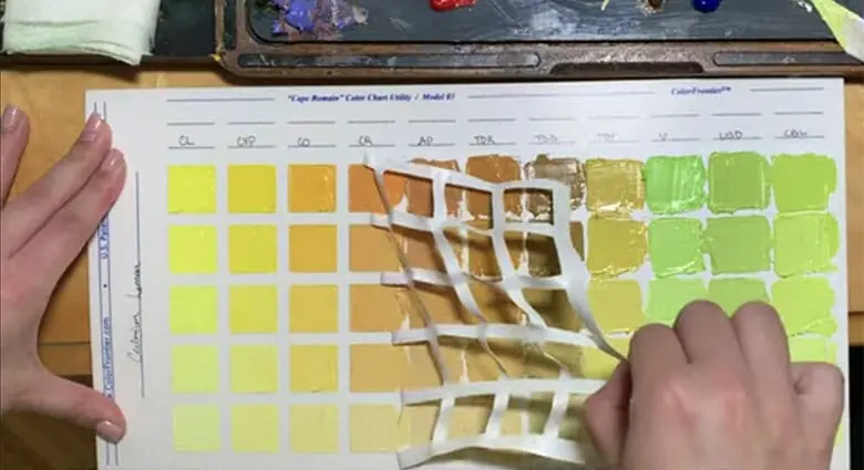 colour mixing chart for oil paintings