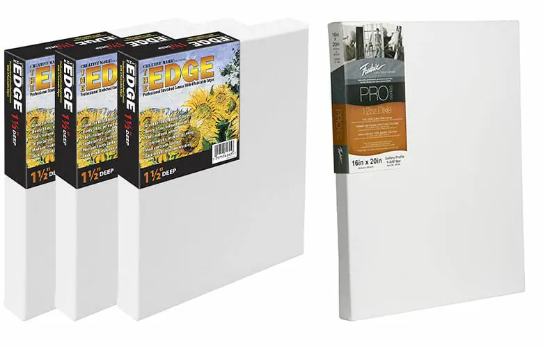 large stretched cotton canvases