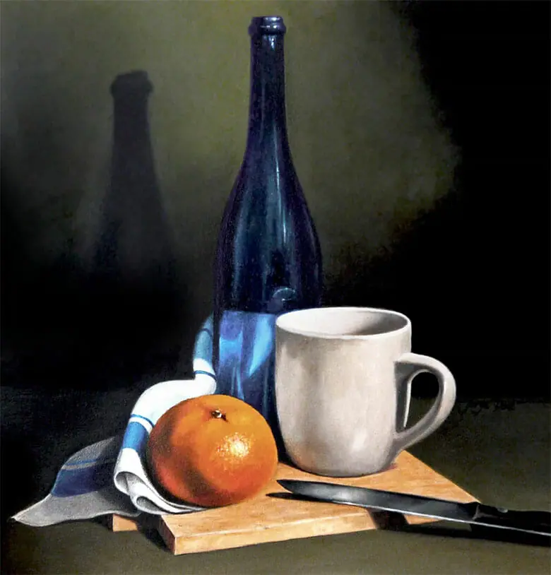 still life painting in oil colour