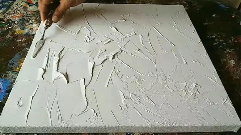 thick acrylic gesso application