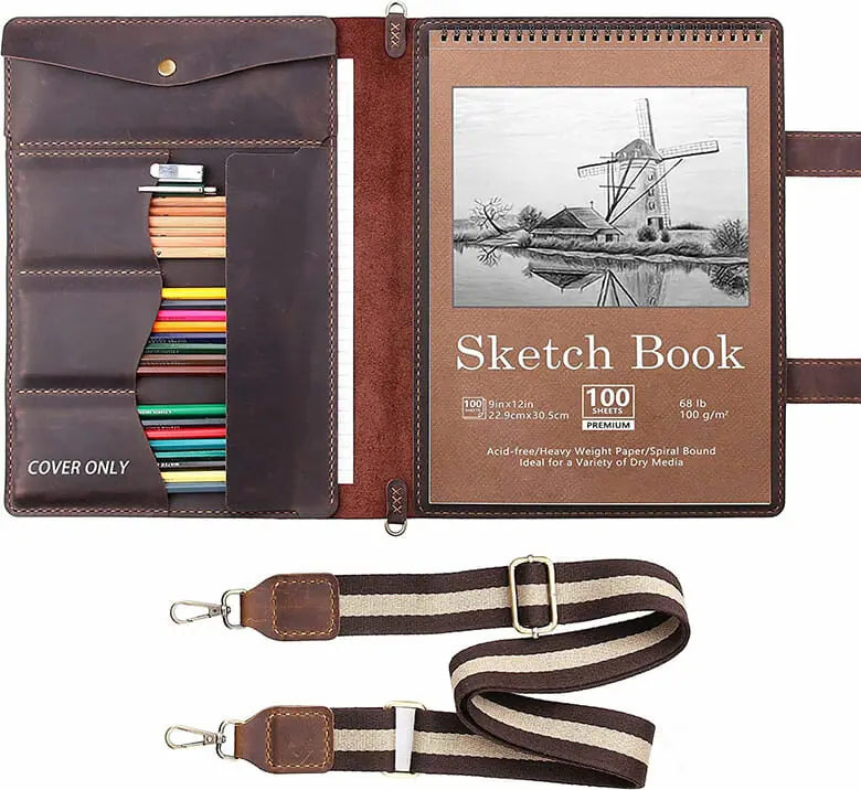 sketchbook cover/pencil case combo